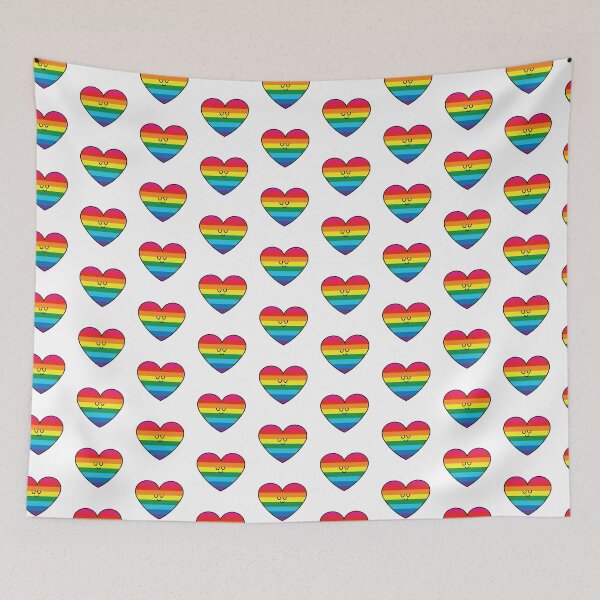 Item preview, Gilbert Baker Pride flag heart designed and sold by maura41.