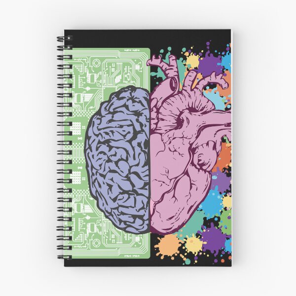 Item preview, Left Brain Right Brain, Heart and Brain, Art Science designed and sold by Wanderlust77.