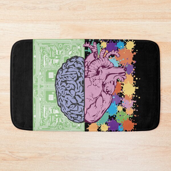 Item preview, Left Brain Right Brain, Heart and Brain, Art Science designed and sold by Wanderlust77.