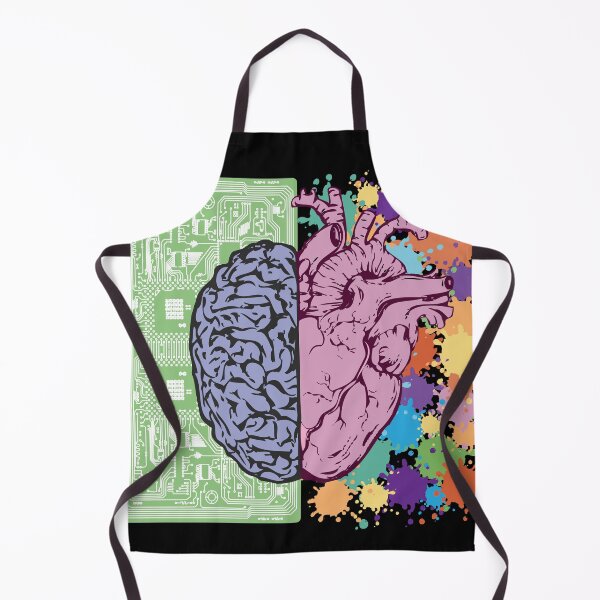 Item preview, Left Brain Right Brain, Heart and Brain, Art Science designed and sold by Wanderlust77.
