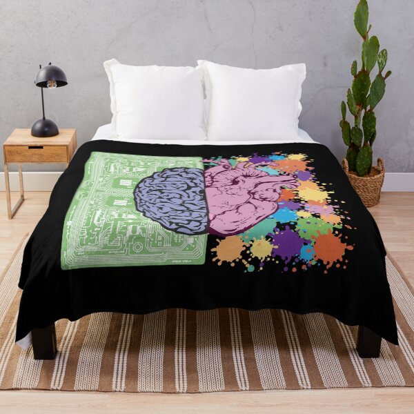 Item preview, Left Brain Right Brain, Heart and Brain, Art Science designed and sold by Wanderlust77.