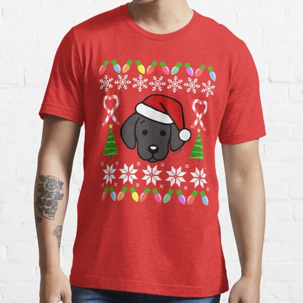"Black Labrador Puppy Christmas Santa" Tshirt for Sale by