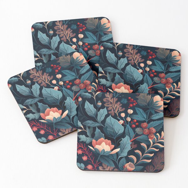 Item preview, Modern Flat Winter Plants Pattern Digital Painting designed and sold by CodeAndColors.