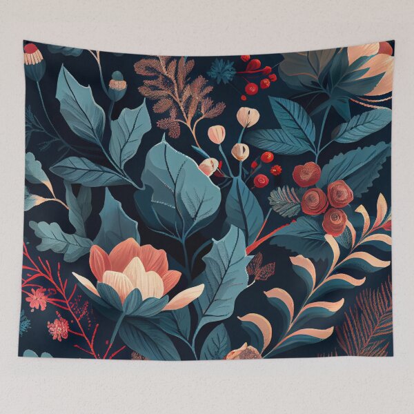Item preview, Modern Flat Winter Plants Pattern Digital Painting designed and sold by CodeAndColors.