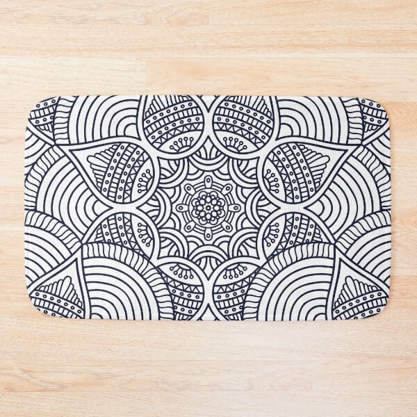 Item preview, The line Art _ Rangoli Edition _ B&W designed and sold by AI-Collections.
