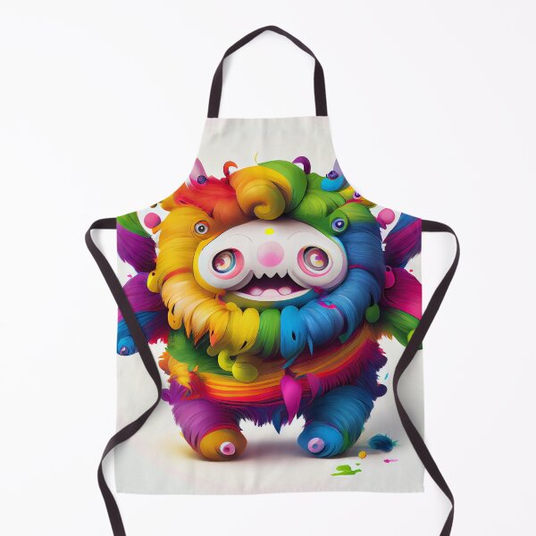 Artikelvorschau, Fun Wierd Little Trippy Rainbow Monster Digital Painting entworfen und verkauft von CodeAndColors.