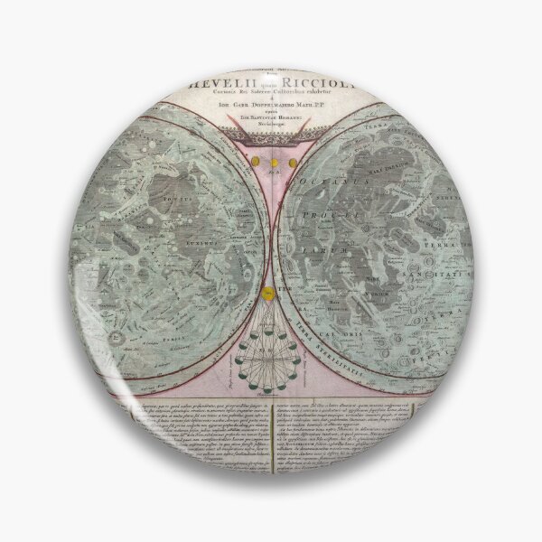 Item preview, Moon Map, Vintage Retro Style designed and sold by Wanderlust77.