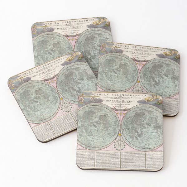Item preview, Moon Map, Vintage Retro Style designed and sold by Wanderlust77.