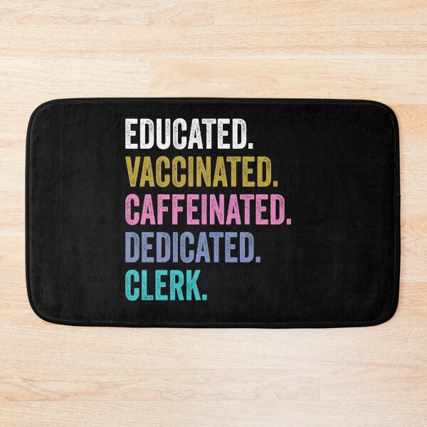 Item preview, clerk Educated Dedicated Shirt, clerk Dad Husband designed and sold by Dogs Geeky⭐⭐⭐⭐⭐.