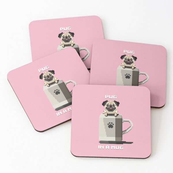 Artikelvorschau, Pug in a Mug (Cupid) entworfen und verkauft von PixelByFatbeard.