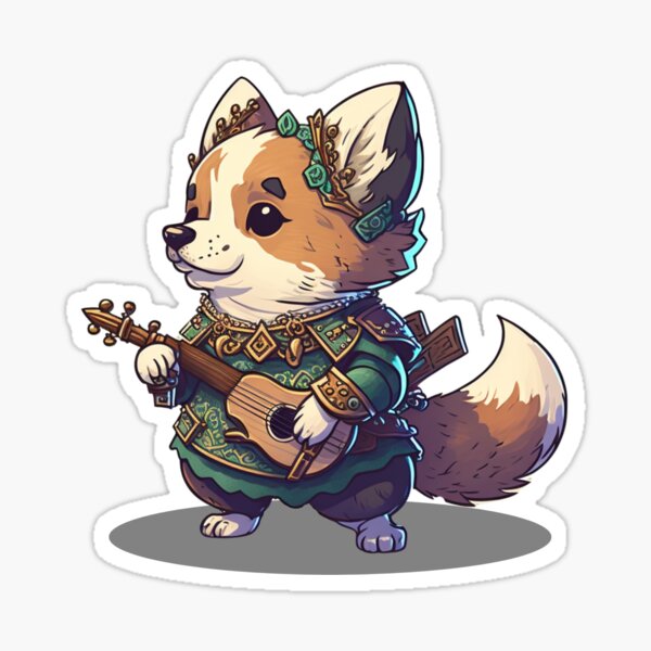 Item preview, Corgifolk Bard Character designed and sold by DesignTerror.