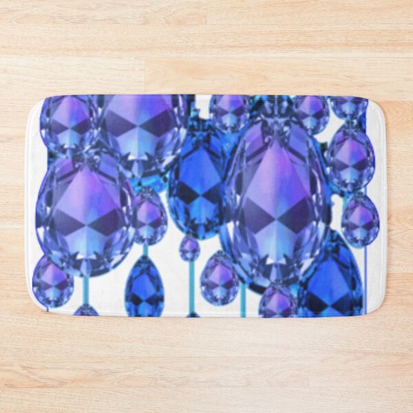 Item preview, BLUE-PURPLE GEMS ABSTRACT PATTERNS WHITE ART                             WHITE ART designed and sold by sharlesart.