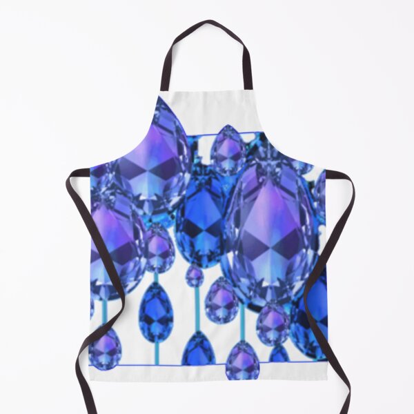 Item preview, BLUE-PURPLE GEMS ABSTRACT PATTERNS WHITE ART WHITE ART designed and sold by sharlesart.
