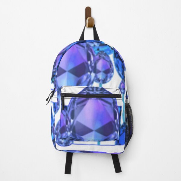 Item preview, BLUE-PURPLE GEMS ABSTRACT PATTERNS WHITE ART WHITE ART designed and sold by sharlesart.