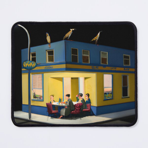 Item preview, Nighthawks Painting in the style of Salvador Dali designed and sold by Stinler-Stuff.