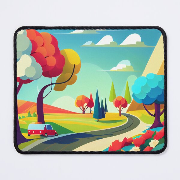 Item preview, Abstract Modern Flat Roadtrip Digital Painting designed and sold by CodeAndColors.