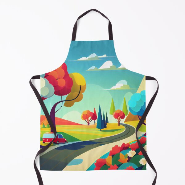 Item preview, Abstract Modern Flat Roadtrip Digital Painting designed and sold by CodeAndColors.