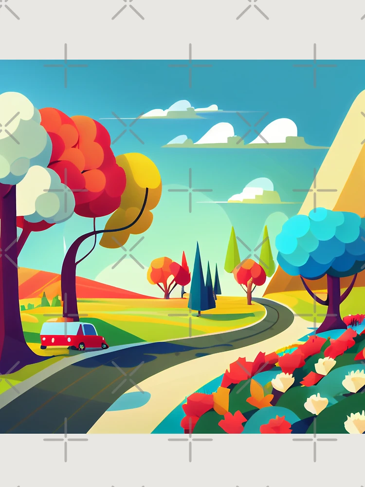 Thumbnail 6 von 6, Premium Oversized Pullover, Abstract Modern Flat Roadtrip Digital Painting designt und verkauft von CodeAndColors.