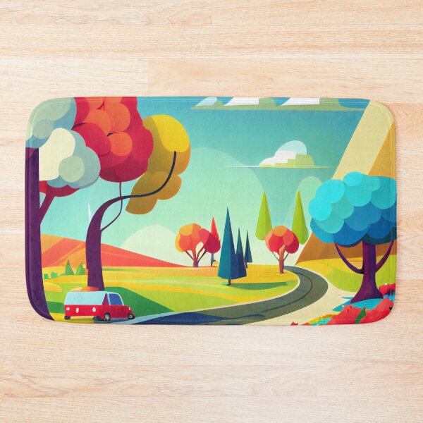 Item preview, Abstract Modern Flat Roadtrip Digital Painting designed and sold by CodeAndColors.