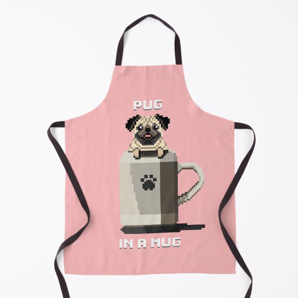 Artikelvorschau, Pug in a Mug (Light Pink) entworfen und verkauft von PixelByFatbeard.