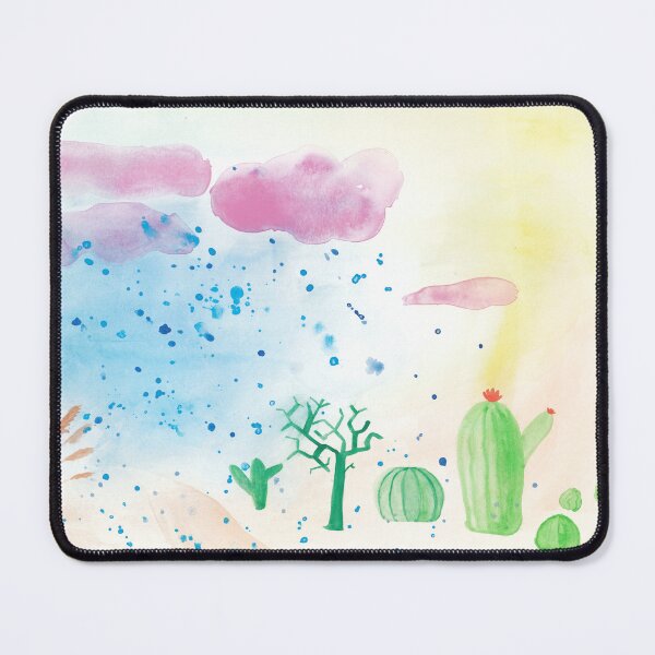 Item preview, Watercolor rain and cacti designed and sold by Chigurena.