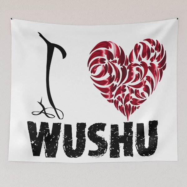 Item preview, Wushu T shirt Design I Love Wushu designed and sold by MartialArtsNerd.