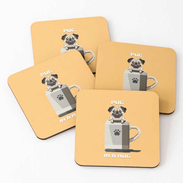 Item preview, Pug in a Mug (Honey) designed and sold by PixelByFatbeard.