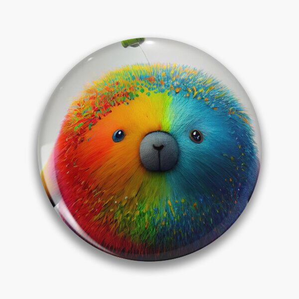 Item preview, Funny Fat Rainbow Rabbit Like Creature Digital Painting designed and sold by CodeAndColors.