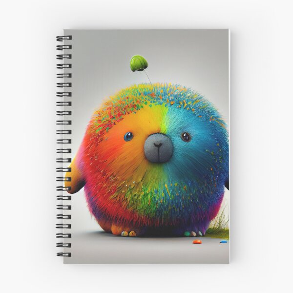 Item preview, Funny Fat Rainbow Rabbit Like Creature Digital Painting designed and sold by CodeAndColors.