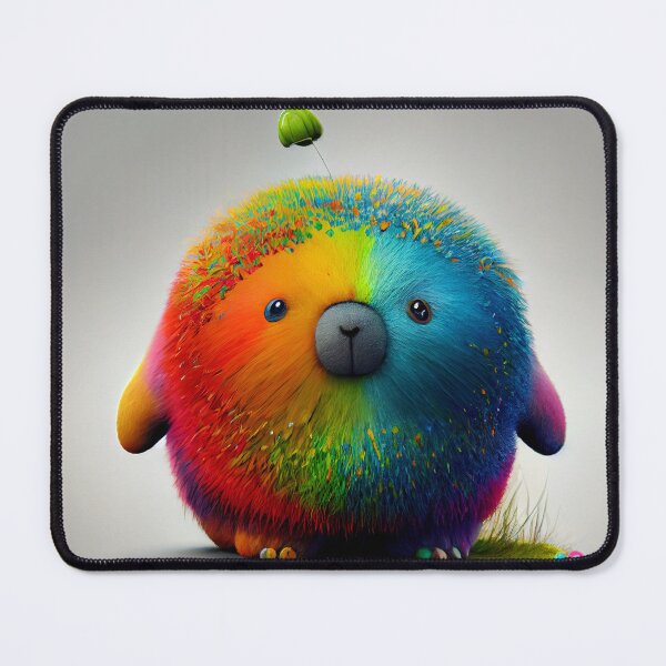 Item preview, Funny Fat Rainbow Rabbit Like Creature Digital Painting designed and sold by CodeAndColors.