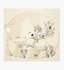 a chat with a cat Photographic Print