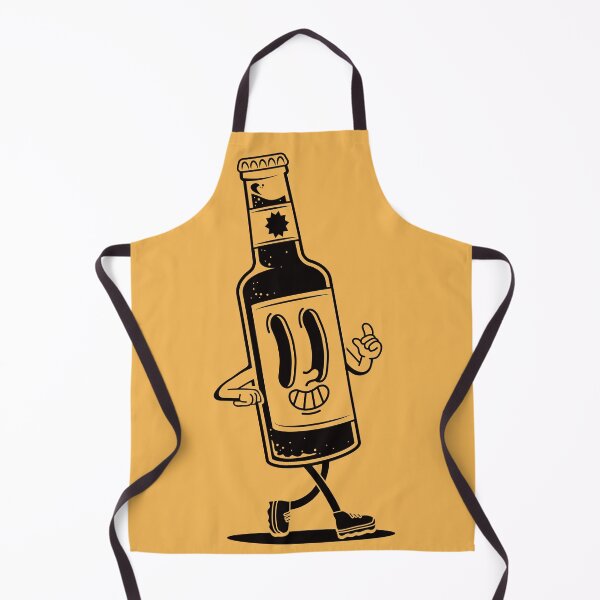 Item preview, Retro Walking Glass Bottle Walking Illustration designed and sold by Ravensdesign.