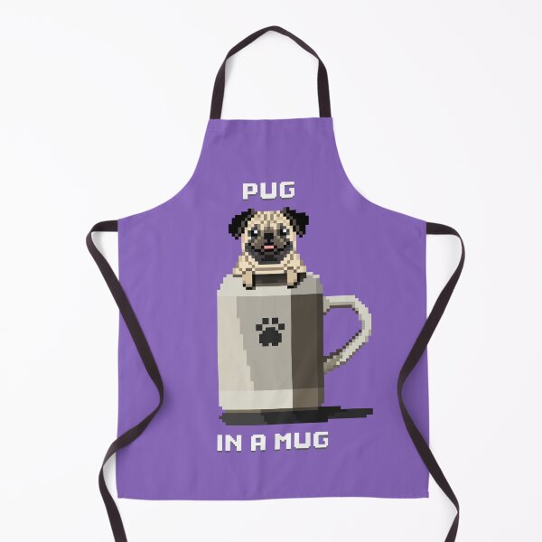 Item preview, Pug in a Mug (Lilac Bush) designed and sold by PixelByFatbeard.