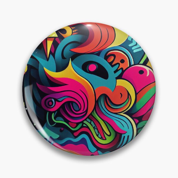 Artikelvorschau, Bright Colorful Graffiti Pattern Digital Painting entworfen und verkauft von CodeAndColors.