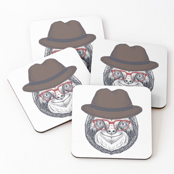 Item preview, Sloth Smile wearing red Glasses and Hat designed and sold by TADYSHOP.