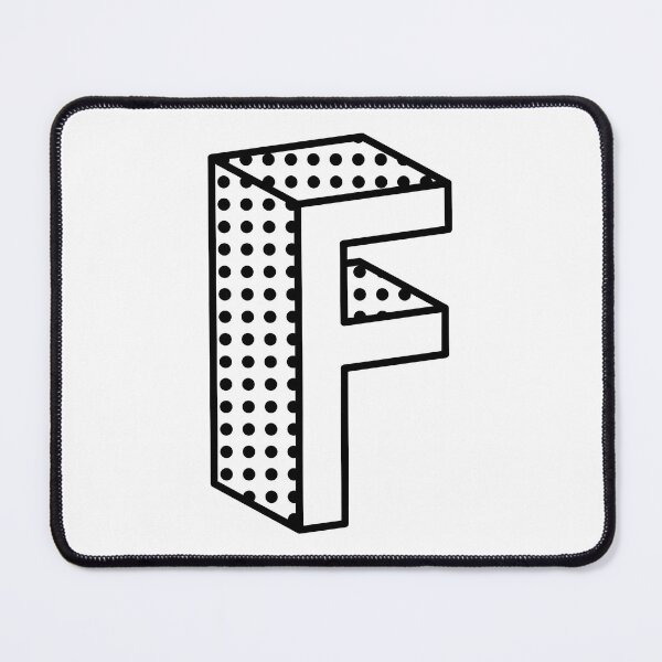 Item preview, 3D Ben Day Dot Isometric Letter F designed and sold by murialbezanson.