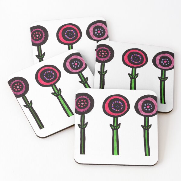 Item preview, Big Pink Happy  Flowers designed and sold by JPArtShop1.