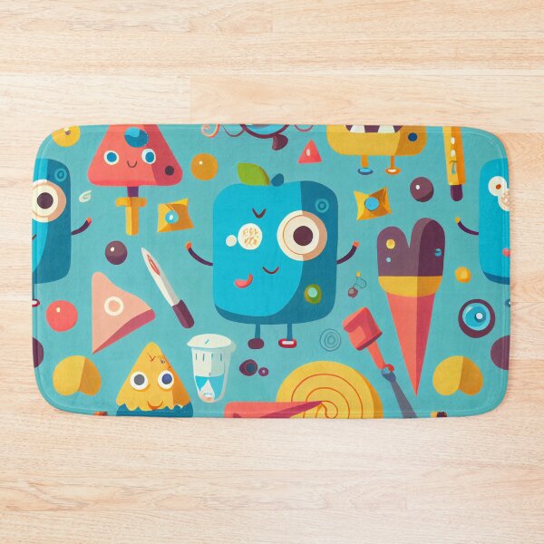 Item preview, Interesting Weird Food Faces pattern Digital Painting designed and sold by CodeAndColors.