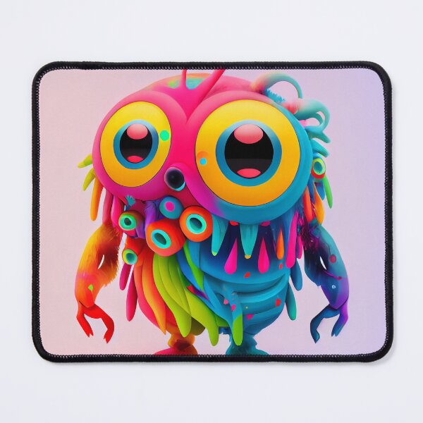 Item preview, Cute Wierd Rainbow Psychedelic Alien Digital Painting designed and sold by CodeAndColors.