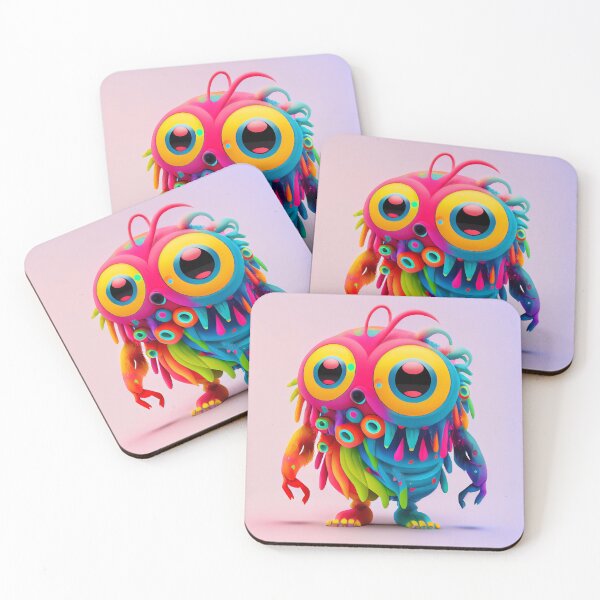 Item preview, Cute Wierd Rainbow Psychedelic Alien Digital Painting designed and sold by CodeAndColors.