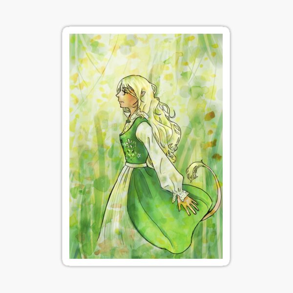 Green Lady Sticker