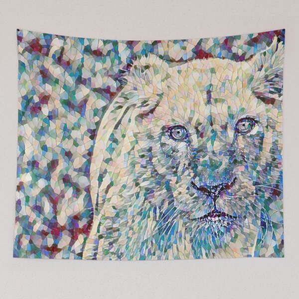 Item preview, Colorful painting of a Lioness designed and sold by UnlockingDesign.