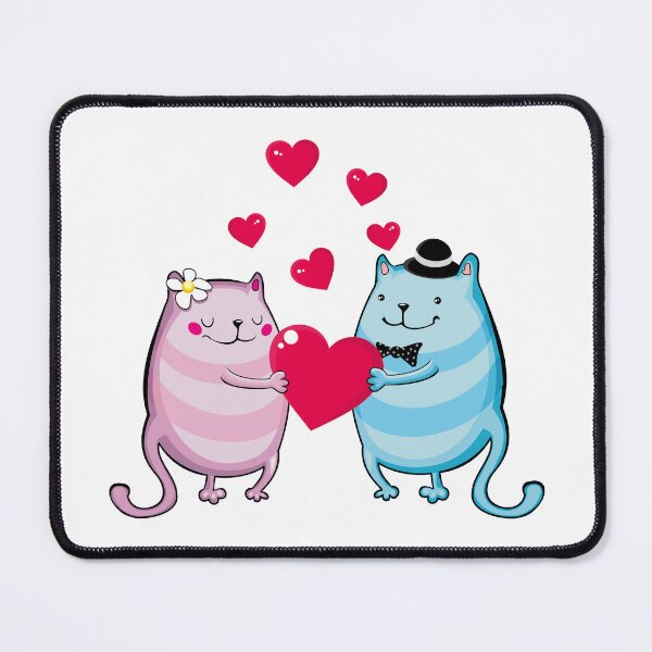 Item preview, Pareja de gatos con corazones designed and sold by GNDesign.