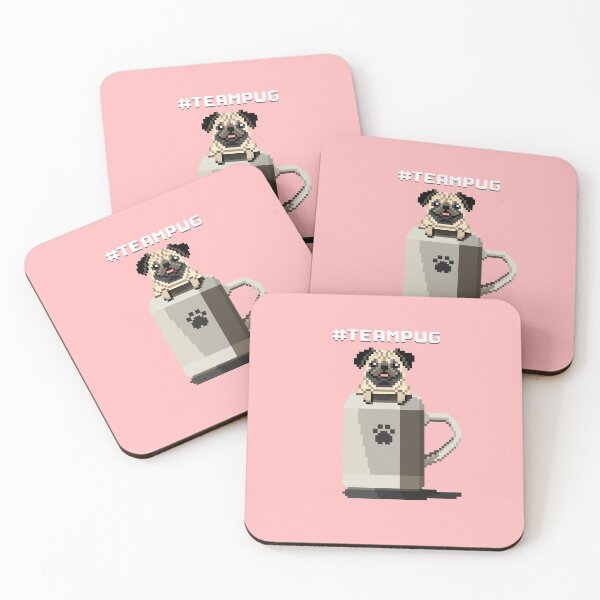 Artikelvorschau, #TeamPug (Light Pink) entworfen und verkauft von PixelByFatbeard.