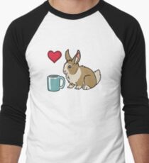 Love Bunnies and Coffee! Men's Baseball ¾ T-Shirt