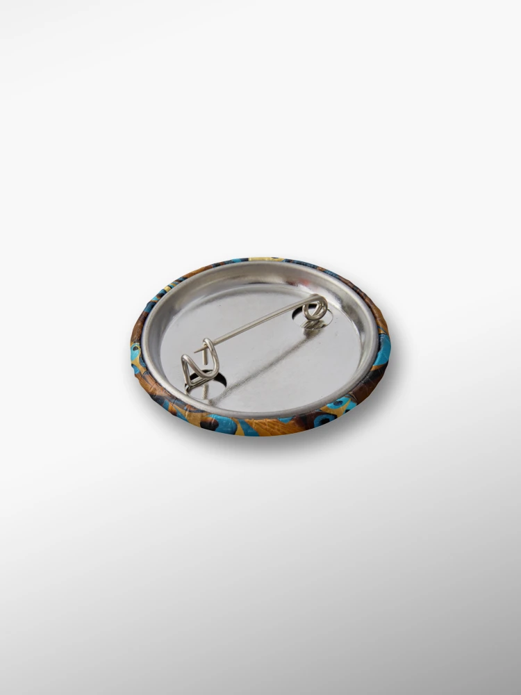 Thumbnail 2 von 3, Button, Modern Blue and Gold 3D Pattern Digital Painting designt und verkauft von CodeAndColors.