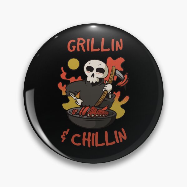 Item preview,  Grillin' and Chillin' -  Funny Grim Reaper designed and sold by Georgy09.