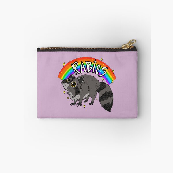 Item preview, Rabies Rainbow Raccoon designed and sold by LindyMakesArt.