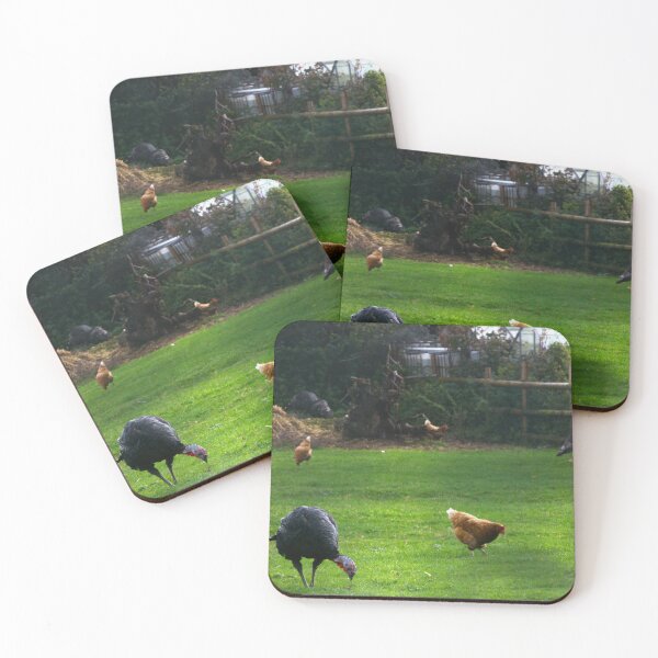 Item preview, turkeys and chickens designed and sold by Francespoppy.