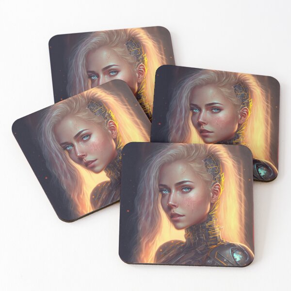 Item preview, Blonde Beautiful Cyberpunk Woman designed and sold by TortillaChief.